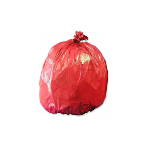 MEDEGEN RED BIOHAZARD WASTE DISPOSABLE BAGS, 1.2 MIL, 10 GALLON, 24" X 24", 50/BOX by Unimed-Midwest, INC