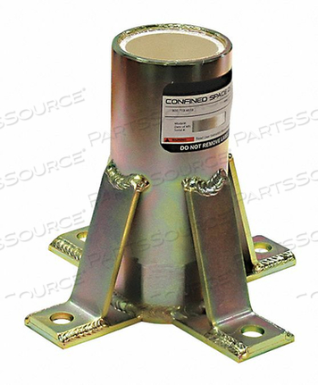 BASE FOR DAVIT MAST YELLOW ZINC PLATED by Falltech
