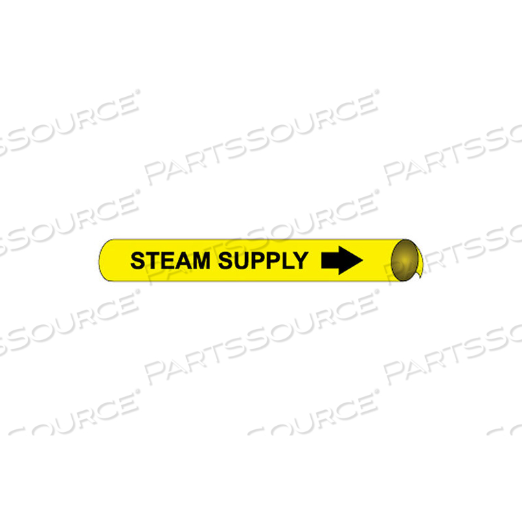 PRECOILED AND STRAP-ON PIPE MARKER - STEAM SUPPLY by National Marker Company