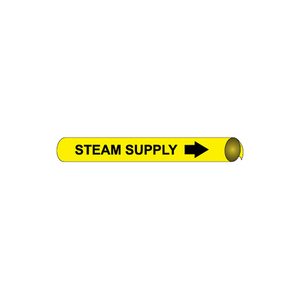 PRECOILED AND STRAP-ON PIPE MARKER - STEAM SUPPLY by National Marker Company