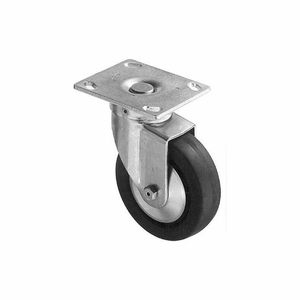 70 SERIES SWIVEL PLATE CASTER WITH BRAKE NEOPRENE RUBBER 4" DIA. 300 LB. CAP. by Darnell-Rose Caster