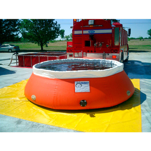 LOW-SIDED SELF SUPPORTING TANK LS-3500 - 22 OZ. THICKNESS 204" DIA. X 33"H 3500 GALLON ORANGE by Husky Portable Containment