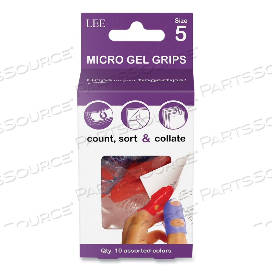TIPPI MICRO-GEL FINGERTIP GRIPS, SIZE 5, SMALL, ASSORTED by Lee Products TIPPI MICRO-GEL FINGERTIP GRIPS, SIZE 5, SMALL, ASSORTED by Lee Products