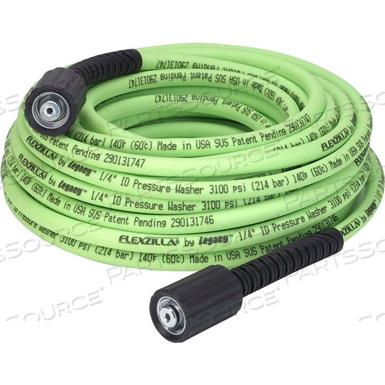 FLEXZILLA 1/4" X 50' 3500PSI COLD WATER PRESSURE WASHER HOSE W/M22 FITTINGS by Legacy