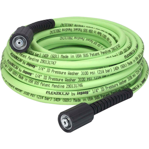 FLEXZILLA 1/4" X 50' 3500PSI COLD WATER PRESSURE WASHER HOSE W/M22 FITTINGS by Legacy