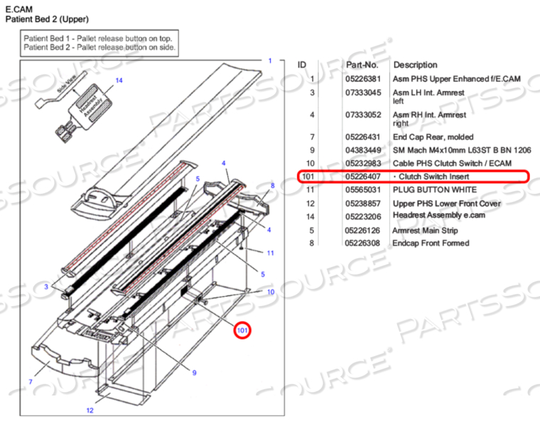 SWITCH INSERT CLUTCH by Siemens Medical Solutions