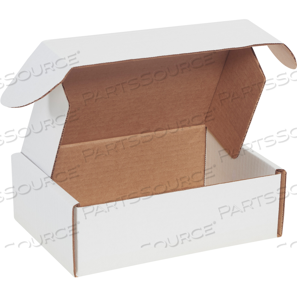 DELUXE LITERATURE MAILERS, 9" X 6 1/4" X 3", WHITE, 50/BUNDLE by BOX Partners (Box Acquisitions, LLC)