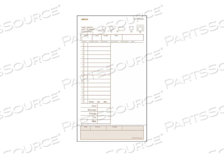 GUEST CHECKS  RECEIPTS PK4 by Daymark