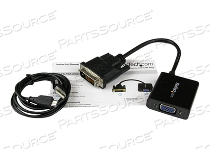DVI-D TO VGA ACTIVE ADAPTER CONVERTER CABLE - 1080P by StarTech.com Ltd. DVI-D TO VGA ACTIVE ADAPTER CONVERTER CABLE - 1080P by StarTech.com Ltd.