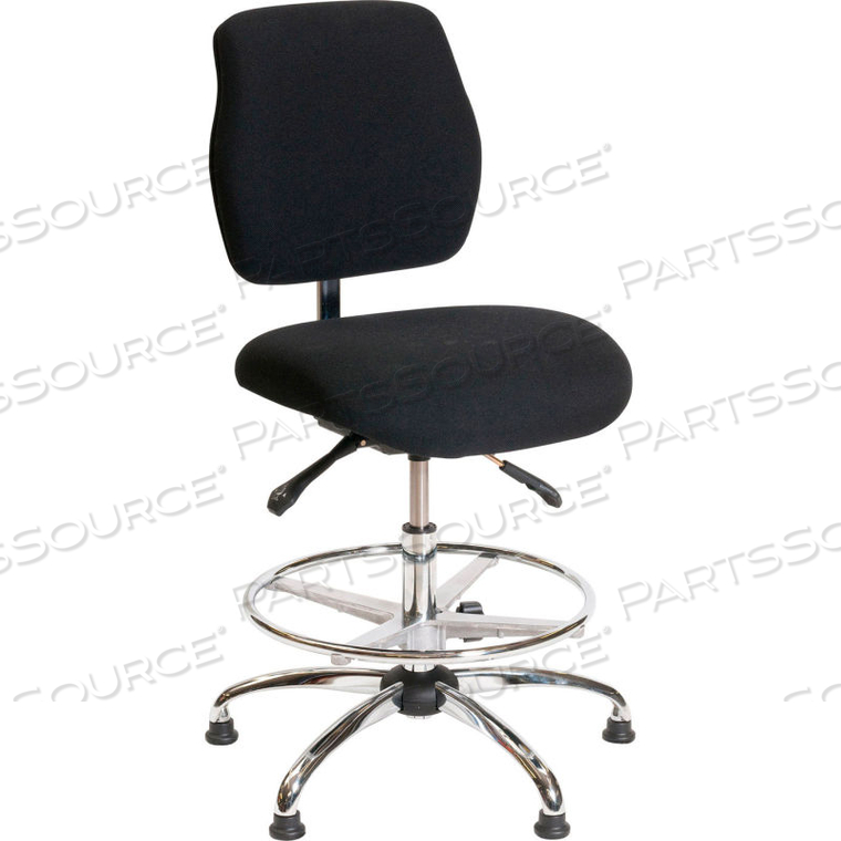 SHOPSOL ESD OFFICE CHAIR - MEDIUM HEIGHT - DELUXE FABRIC - BLACK by LDS Industries LLC