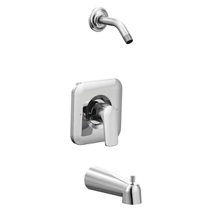 SHOWER AND TUB KIT MOEN ROUND CHROME by Rizon