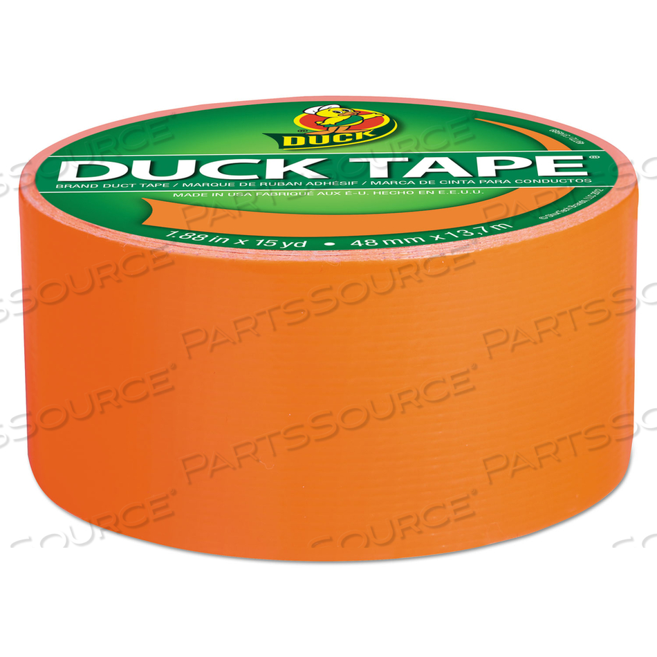 COLORED DUCT TAPE, 3" CORE, 1.88" X 15 YDS, NEON ORANGE by Duck