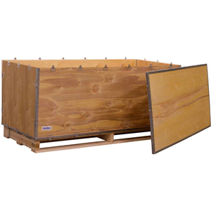 6-PANEL SHIPPING CRATE WITH LID & PALLET, 67" X 30" X 30" O.D. by National Corrugate LLC