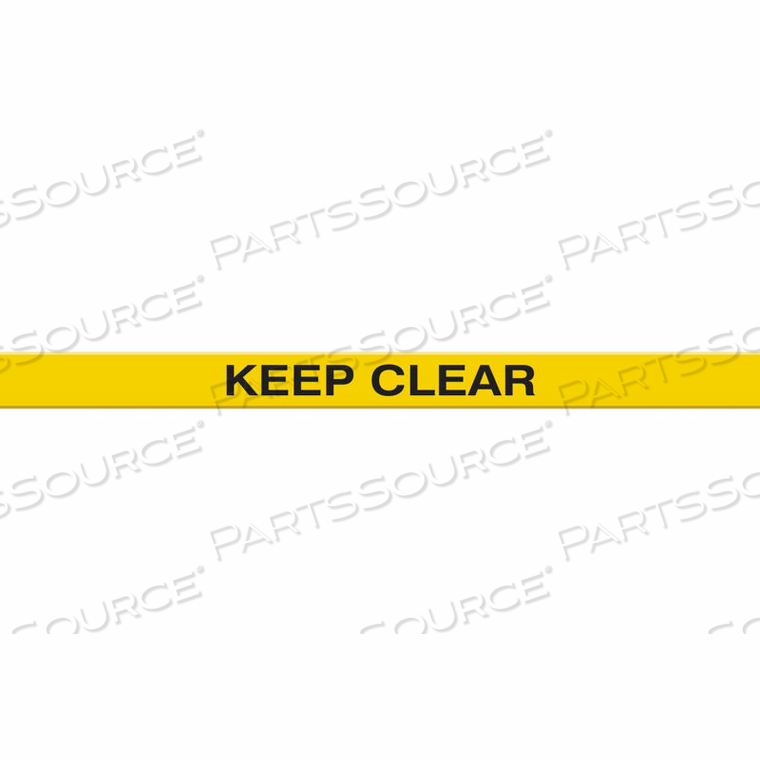 HEAVY-DUTY MESSAGE STRIP, KEEP CLEAR, 4"X48" by Accuform Manufacturing, Inc. HEAVY-DUTY MESSAGE STRIP, KEEP CLEAR, 4"X48" by Accuform Manufacturing, Inc.