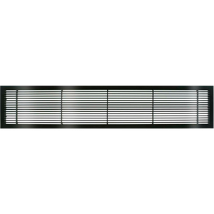 AG10 SERIES 4" X 12" SOLID ALUM FIXED BAR SUPPLY/RETURN AIR VENT GRILLE, BLACK-GLOSS by Giumenta Corp-Architectural Grille