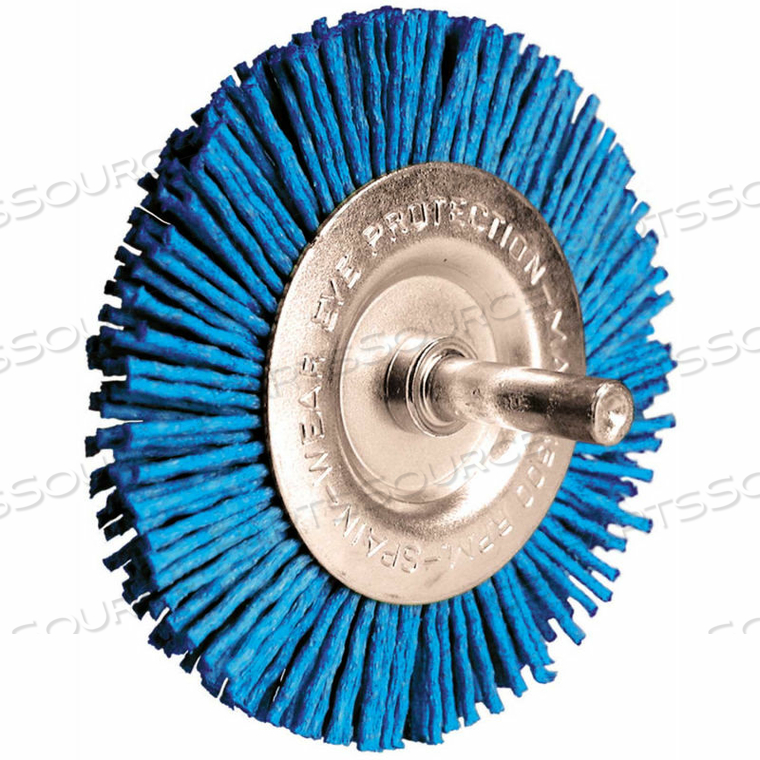 END BRUSH 3" DIA. 1/4" SHANK SIZE NYLON by Century Drill And Tool