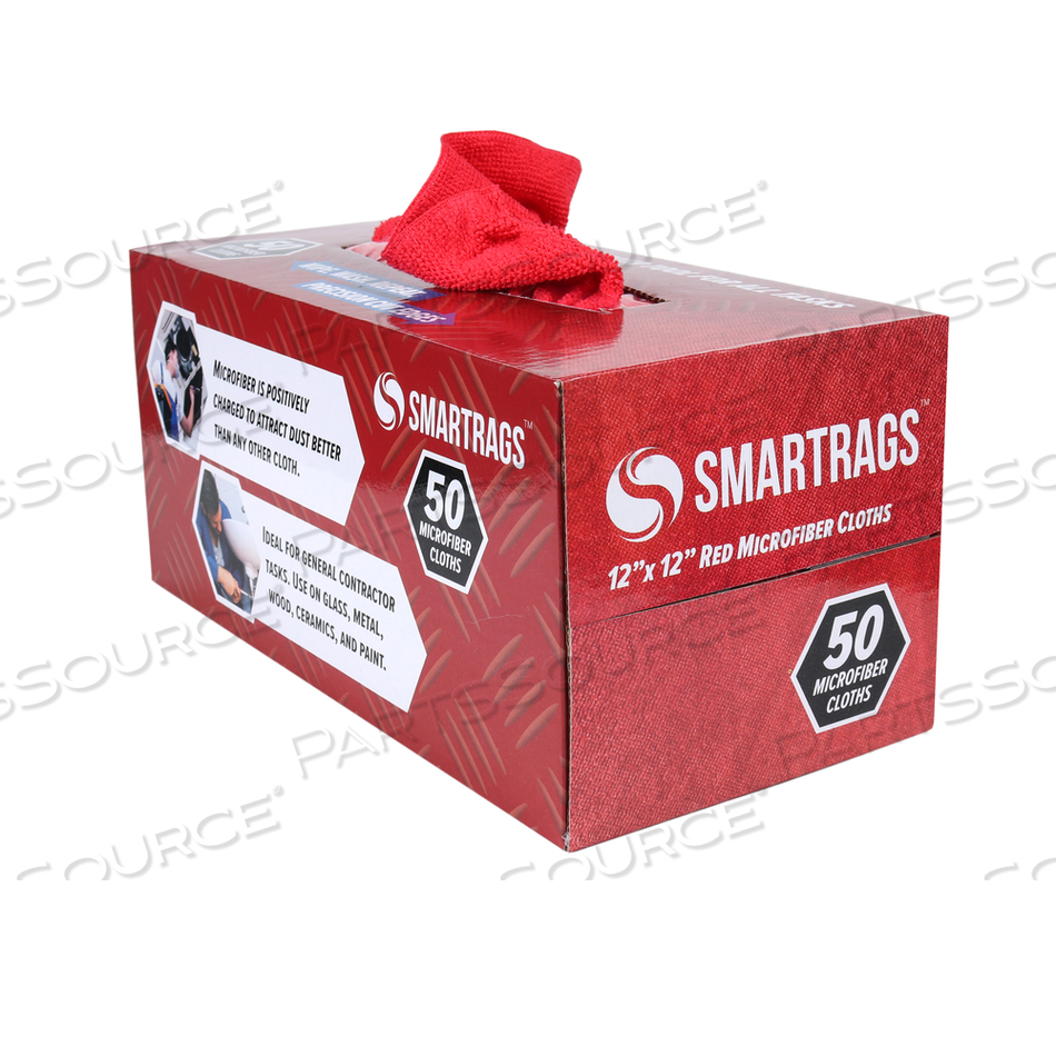 SMART RAGS BOX MICROFIBER RAGS RED by Monarch Brands Inc.