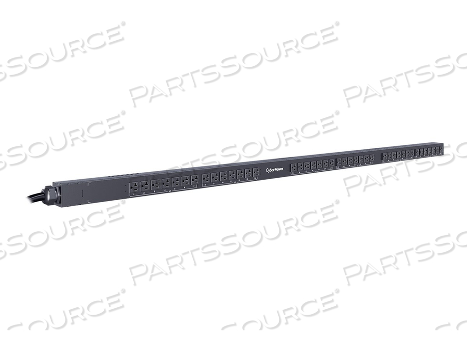 BASIC SERIES PDU13101, POWER DISTRIBUTION UNIT (RACK-MOUNTABLE), AC 208 V, 5.7 KW, 3-PHASE, INPUT: NEMA L21-20P, OUTPUT CONNECTORS: 42 (NEMA by CyberPower BASIC SERIES PDU13101, POWER DISTRIBUTION UNIT (RACK-MOUNTABLE), AC 208 V, 5.7 KW, 3-PHASE, INPUT: NEMA L21-20P, OUTPUT CONNECTORS: 42 (NEMA by CyberPower