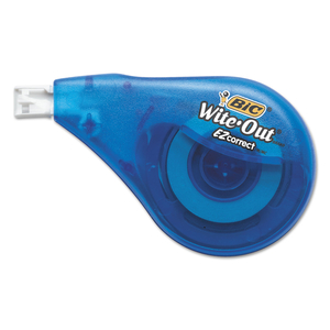 WITE-OUT EZ CORRECT CORRECTION TAPE, NON-REFILLABLE, BLUE APPLICATOR, 0.17" X 472" by BIC
