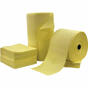 SORBENT PADS, HAZMAT, 15" X 19", DOUBLE WEIGHT, BONDED SORBENT, 100/PACK by Chemtex, Inc.