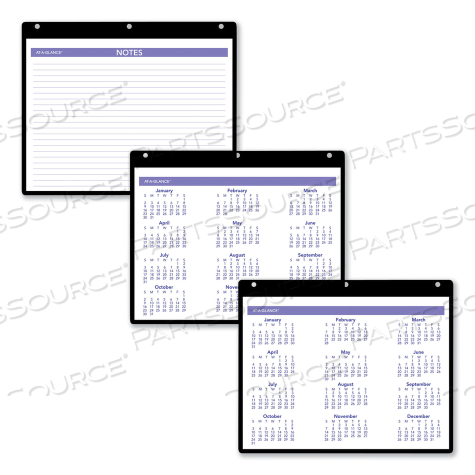 MONTHLY DESK/WALL CALENDAR WITH PLASTIC BACKBOARD AND BONUS PAGES, 11 X 8, WHITE/VIOLET/RED SHEETS, 12-MONTH (JAN-DEC): 2023 by At-A-Glance