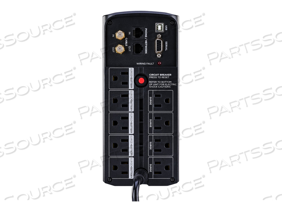 INTELLIGENT LCD CP850AVRLCD, UPS, AC 120 V, 510 WATT, 850 VA, 9 AH, RS-232, USB, OUTPUT CONNECTORS: 9 by CyberPower