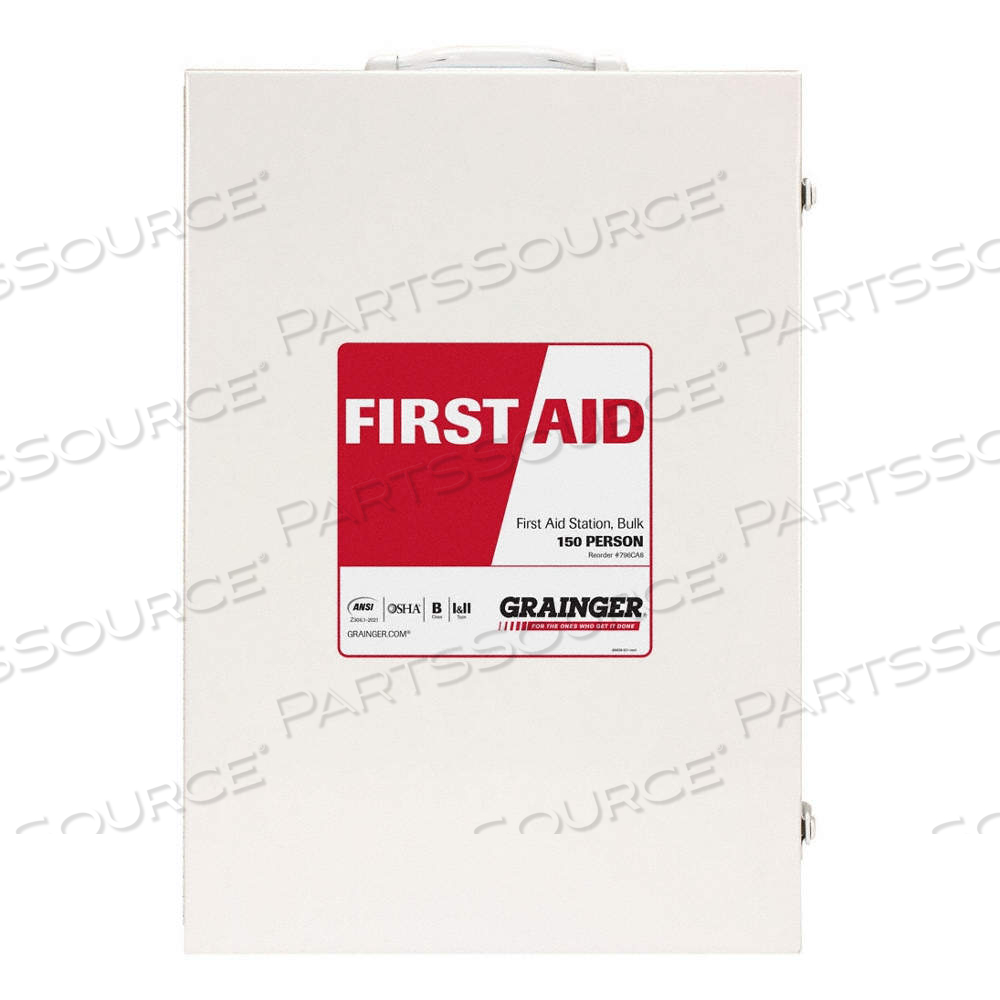 FIRST AID KIT AND HOUSING, 570 COMPONENTS, ANSI/ISEA Z308.1-2021, TYPE I/II, CLASS B by Approved Vendor FIRST AID KIT AND HOUSING, 570 COMPONENTS, ANSI/ISEA Z308.1-2021, TYPE I/II, CLASS B by Approved Vendor