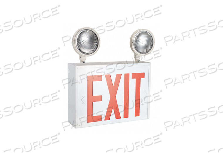 EXIT SIGN STEEL INCANDESCENT 9W RED 