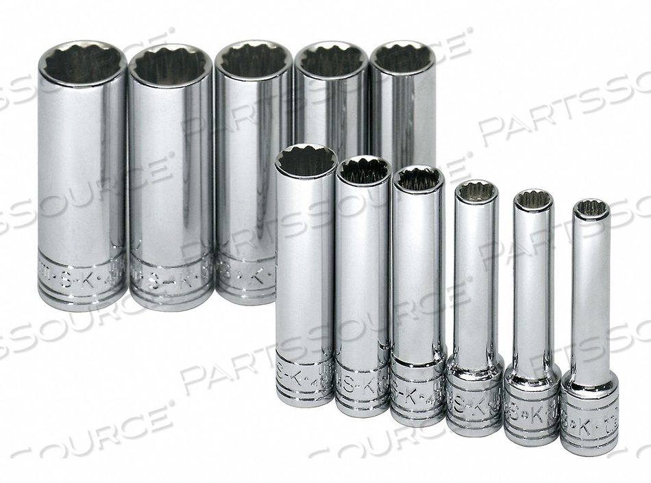SOCKET SET METRIC 1/4 IN DR 11 PC by SK Professional Tools