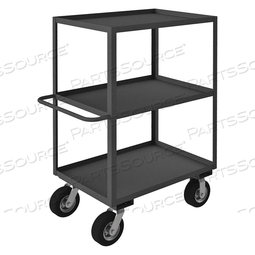 UTILITY CART WITH LIPPED METAL SHELVES, 1,200 LB LOAD CAPACITY, 36 IN X 24 IN, FLAT by Approved Vendor
