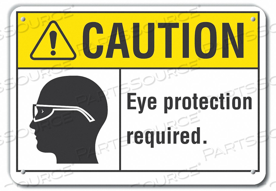 CAUTION SIGN 10 W 7 H 0.055 THICK by Lyle Signs Inc.