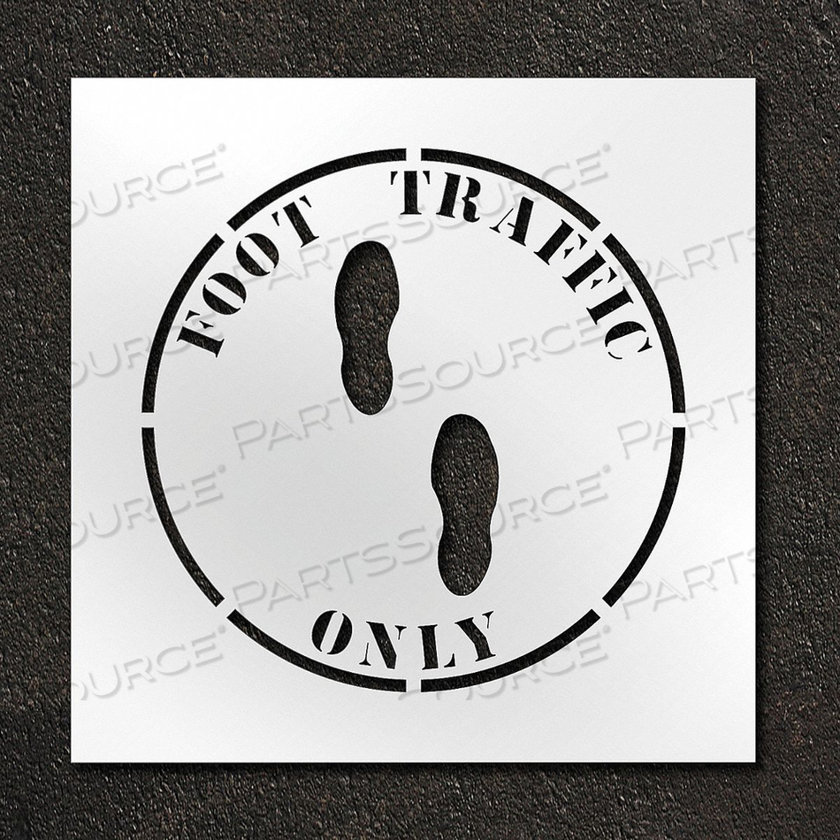 STENCIL FOOT TRAFFIC ONLY 24 IN by RAE Products & Chemicals Corp. STENCIL FOOT TRAFFIC ONLY 24 IN by RAE Products & Chemicals Corp.