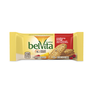 CRANBERRY ORANGE CRUNCHY BREAKFAST BISCUITS, 1.76OZ PACKET OF 6,  5 PACKS/BOX, 6 BOXES/CARTON by Belvita