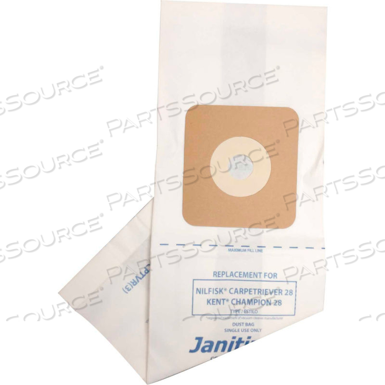 ADVANCE PAPER VACUUM BAG FOR NILFISK ADVANCE CARPETRIEVER 28 LARGE AREA UPRIGHT by Apc Filtration Inc