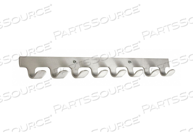 COAT HOOK 8 HOOKS 24 IN W SATIN ALUMINUM by Glaro Products Inc