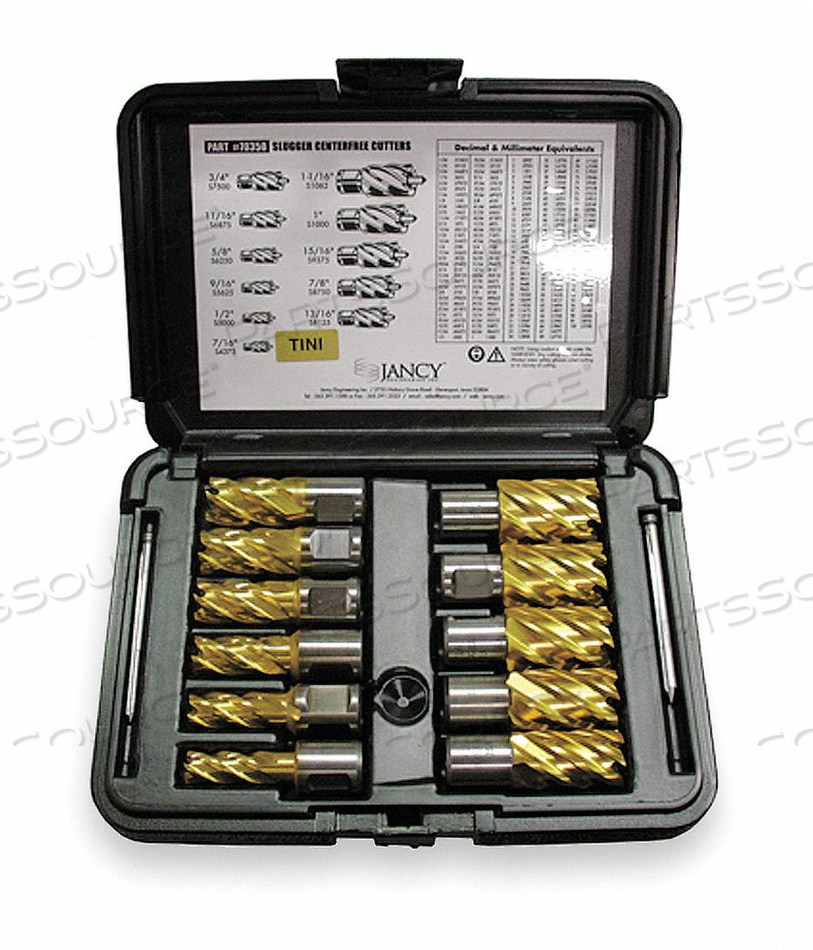 ANNULAR CUTTER SET TIN 2 IN CUT D 11 PC by Jancy ANNULAR CUTTER SET TIN 2 IN CUT D 11 PC by Jancy