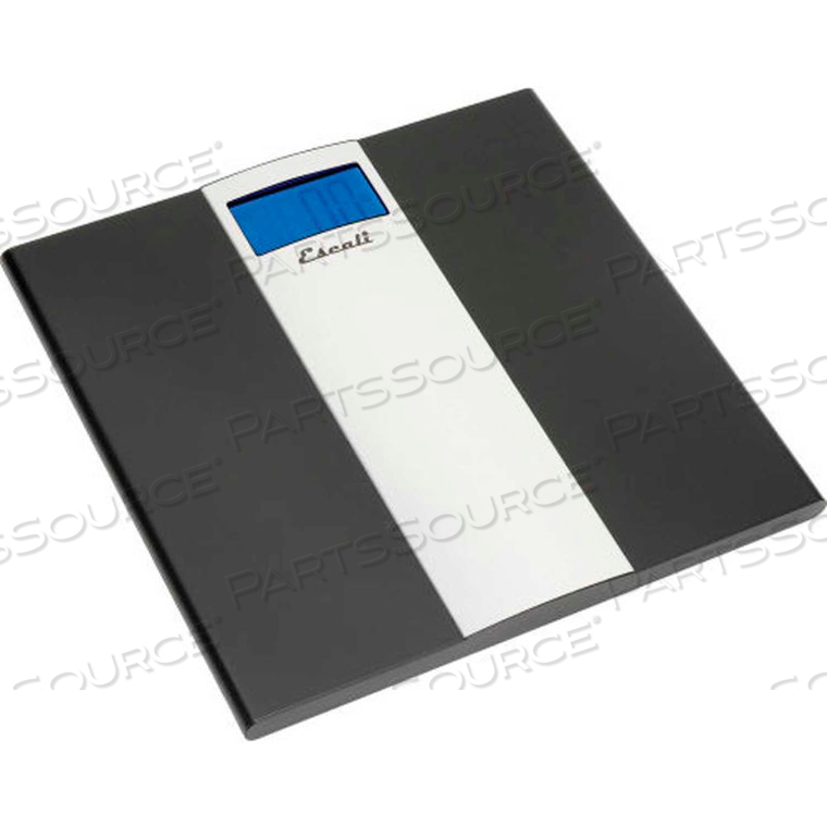 DIGITAL SLEEK BATHROOM SCALE, 400LB X 0.2LB/180KG X 0.1KG, STAINLESS STEEL PLATFORM 