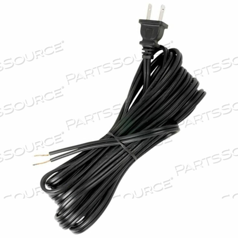 20 FT. CORD SET, 18/2 SPT-2, BLACK by Satco