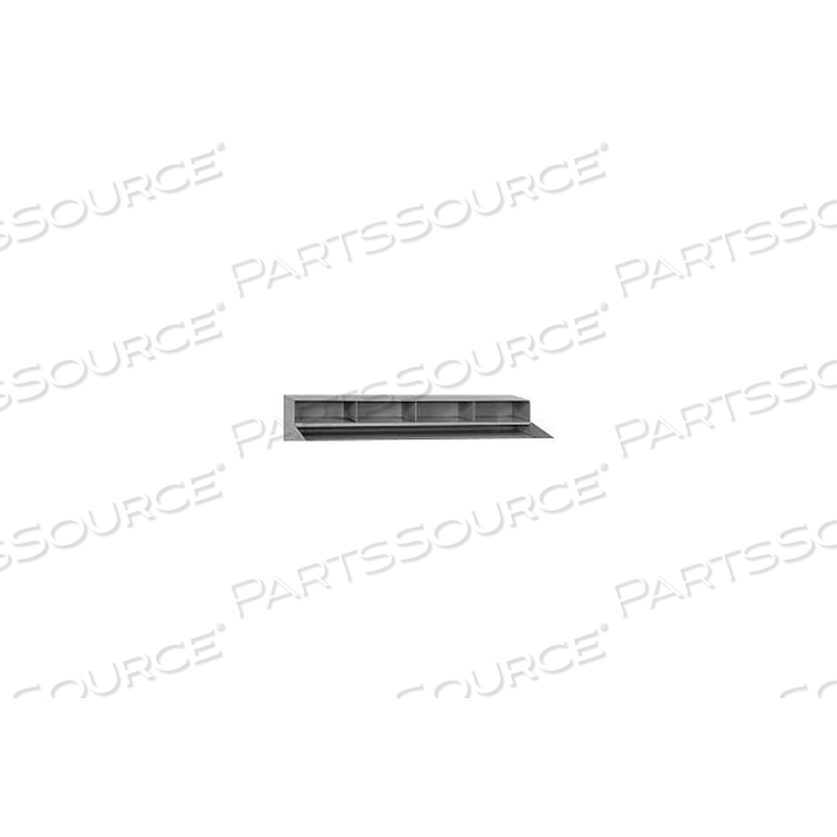 4 PIGEONHOLE COMPARTMENT RISER FOR PUCEL 48"W EXTRA-WIDE SHOP DESK - GRAY by Pucel Enterprises