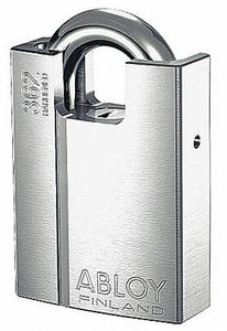 KEYED PADLOCK 1 1/4 IN RECTANGLE SILVER by Abloy