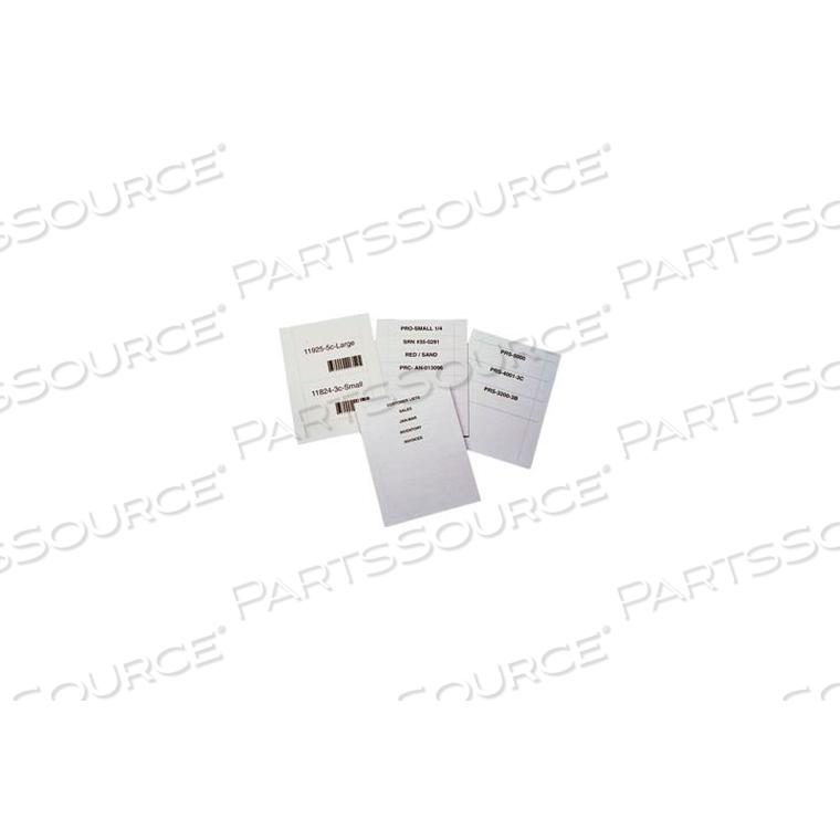 LASER INSERT SHEETS, LETTER - PREF. 1-1/4" X 6" (400 PCS/PKG) by Aigner Index