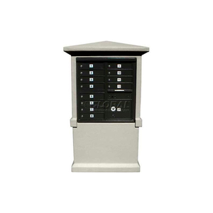 DECORATIVE STUCCO CBU MAILBOX CENTER, TALL PEDESTAL (COLUMN ONLY) UNPAINTED by Qualarc