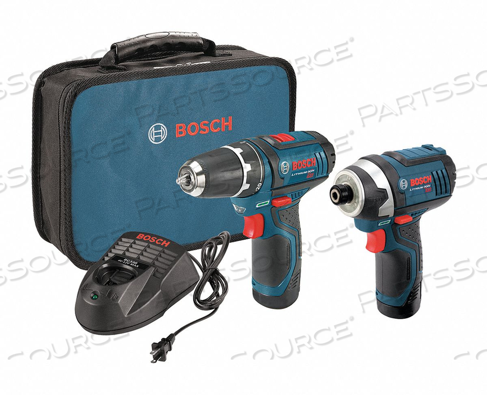 CORDLESS COMBO KIT 12.0 V 2 TOOLS 2 BATT by Bosch Tools