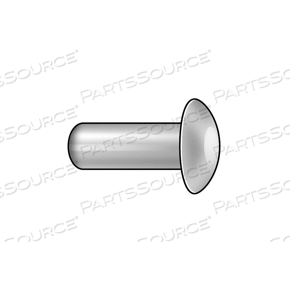SEMI-TUBULAR RIVET, INCH, SEMI-TUBULAR RIVET, 0.059 IN SHANK DIA, 13/64 IN OVERALL LG, STEEL by Approved Vendor