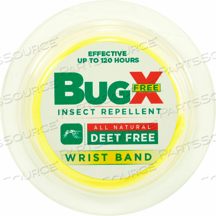 BUG X FREE INSECT REPELLENT, DEET FREE, WRISTBAND, 4 WRISTBANDS/CASE 