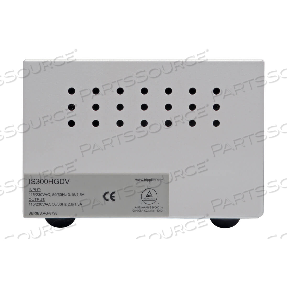 ISOLATION TRANSFORMER DUAL-VOLTAGE 115/230V 300W MEDICAL-GRADE by Tripp Lite ISOLATION TRANSFORMER DUAL-VOLTAGE 115/230V 300W MEDICAL-GRADE by Tripp Lite