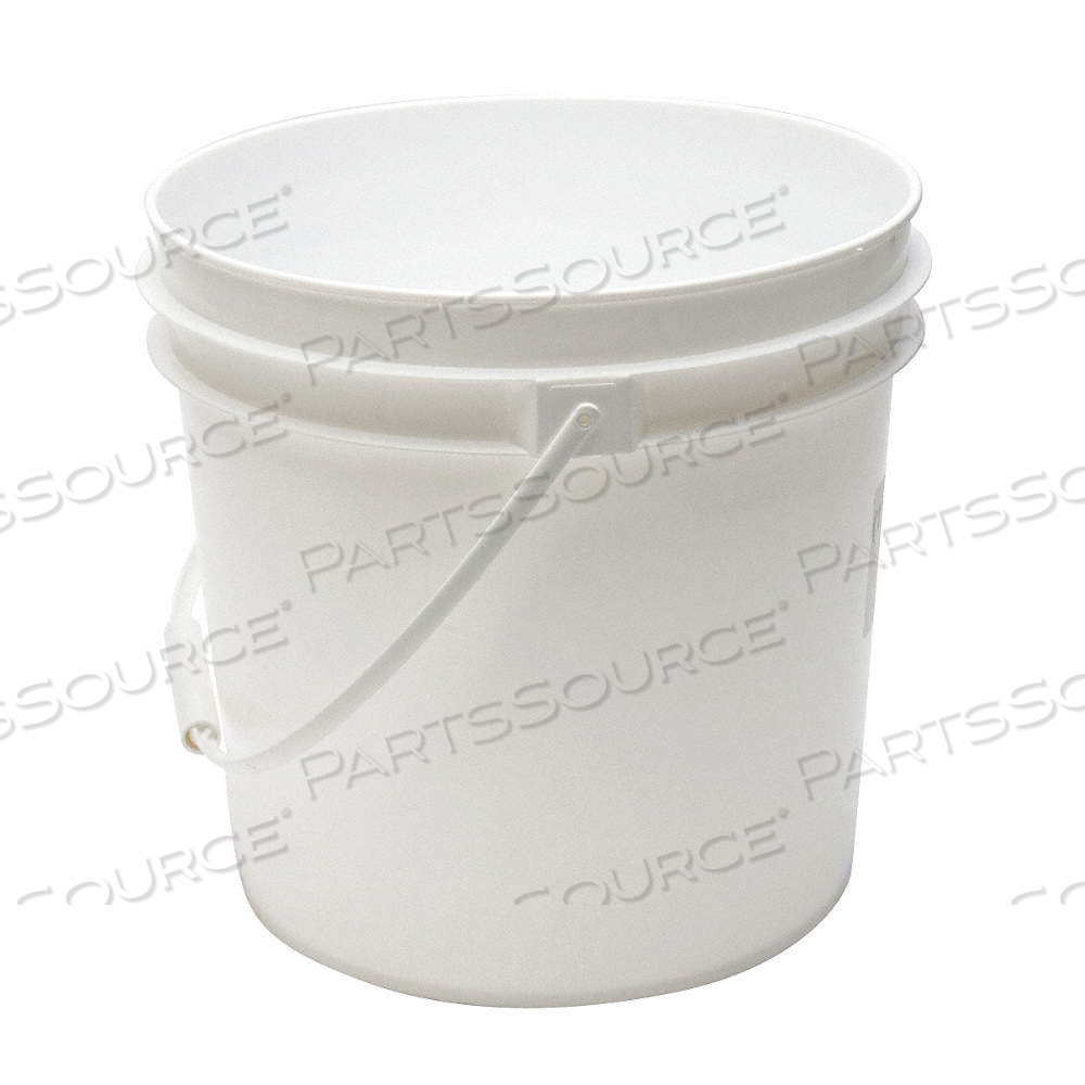 PAIL, 2 GAL, OPEN HEAD, PLASTIC, 9 3/8 IN, 9 1/2 IN OVERALL HT, ROUND, WHITE by Approved Vendor PAIL, 2 GAL, OPEN HEAD, PLASTIC, 9 3/8 IN, 9 1/2 IN OVERALL HT, ROUND, WHITE by Approved Vendor