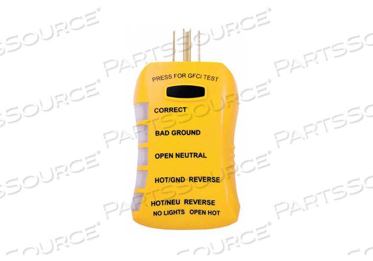 RECEPTACLE TESTER WITH GFCI 125VAC LED by ECM Industries, LLC RECEPTACLE TESTER WITH GFCI 125VAC LED by ECM Industries, LLC