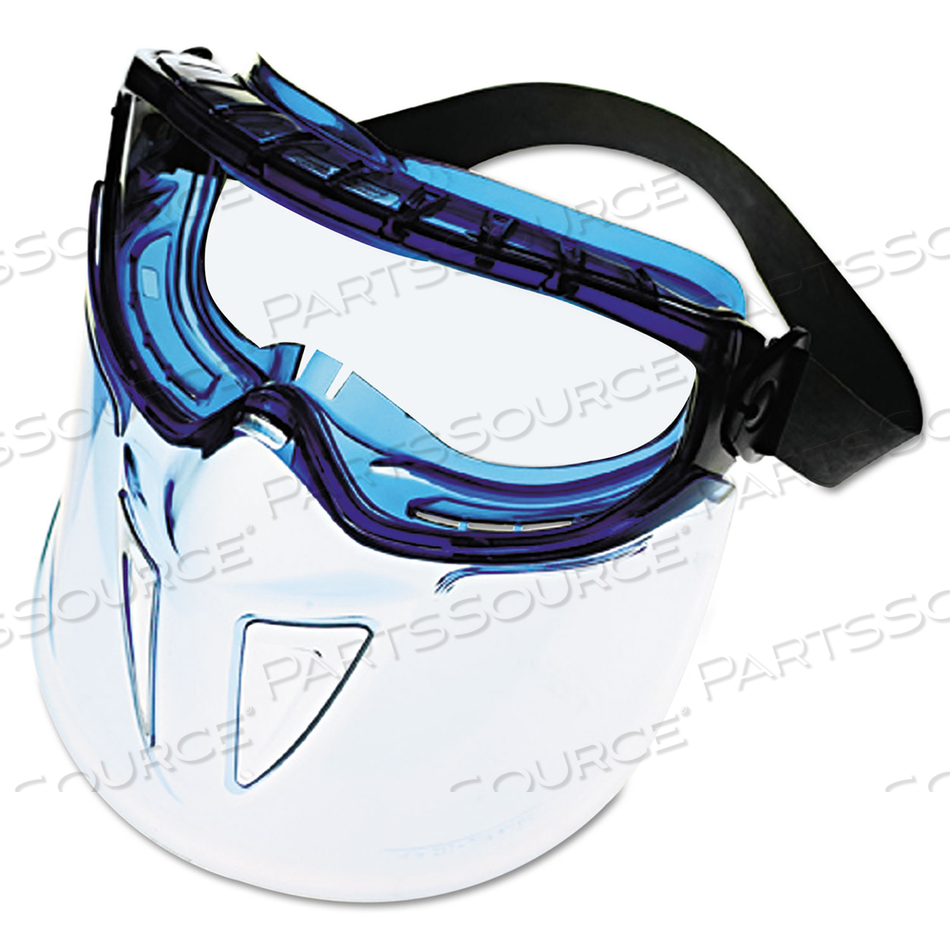 V90 SHIELD WITH MONOGOGGLE XTR OTG GOGGLES, UNIVERSAL, CLEAR LENS, ANTI-FOG, BLUE by KleenGuard V90 SHIELD WITH MONOGOGGLE XTR OTG GOGGLES, UNIVERSAL, CLEAR LENS, ANTI-FOG, BLUE by KleenGuard