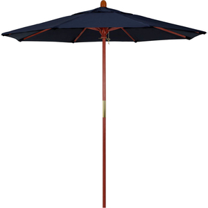 CALIFORNIA UMBRELLA 7.5' PATIO UMBRELLA - OLEFIN NAVY - HARDWOOD POLE - GROVE SERIES by March Products Inc